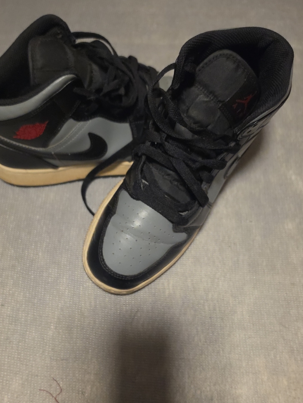 Nike Air Jordan High-Top Sneakers — Black, Gray & Red